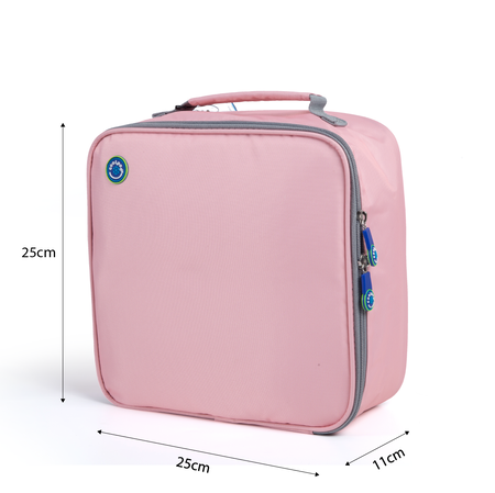 Freezable Large Square Bento Bag- Salmon