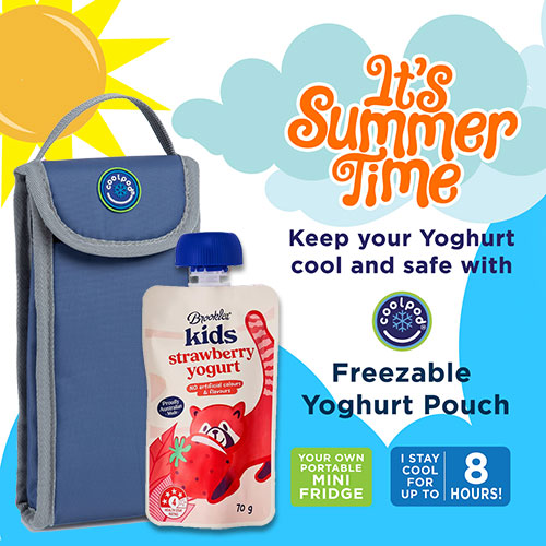 Freezable Yoghurt Squeeze Pouch- Navy Blue